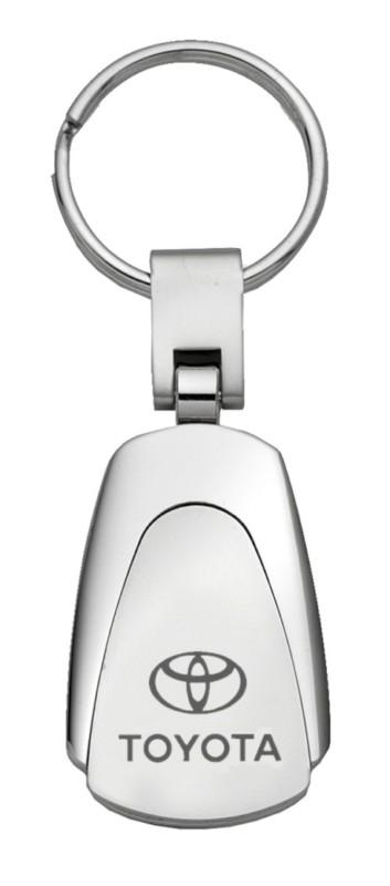 Toyota chrome teardrop keychain / key fob engraved in usa genuine