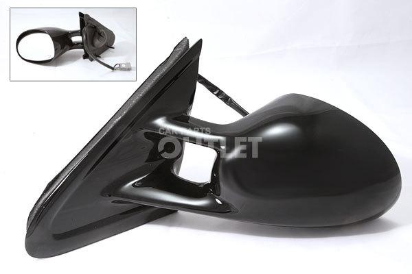 96-98 99 cirrus stratus breeze driver side mirror power+heat semi-gloss black lh