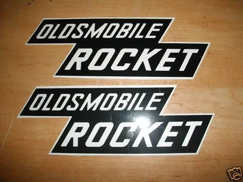 1957 1958 oldsmobile rocket valve cover decals pr new