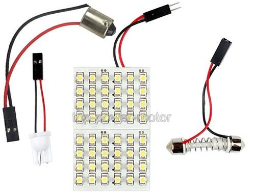 New t10 w5w 168 48 smd led light panel lamp 3528 ba9s dome side wedge car 015 