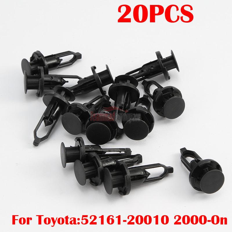 20pcs nylon plastic rivet fastener bumper clips retainer for toyota 52161-20010