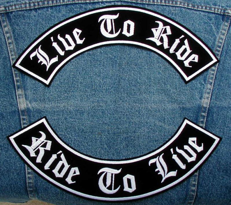 Old english live to ride rockers motorcycle patch by dixiefarmer w/w