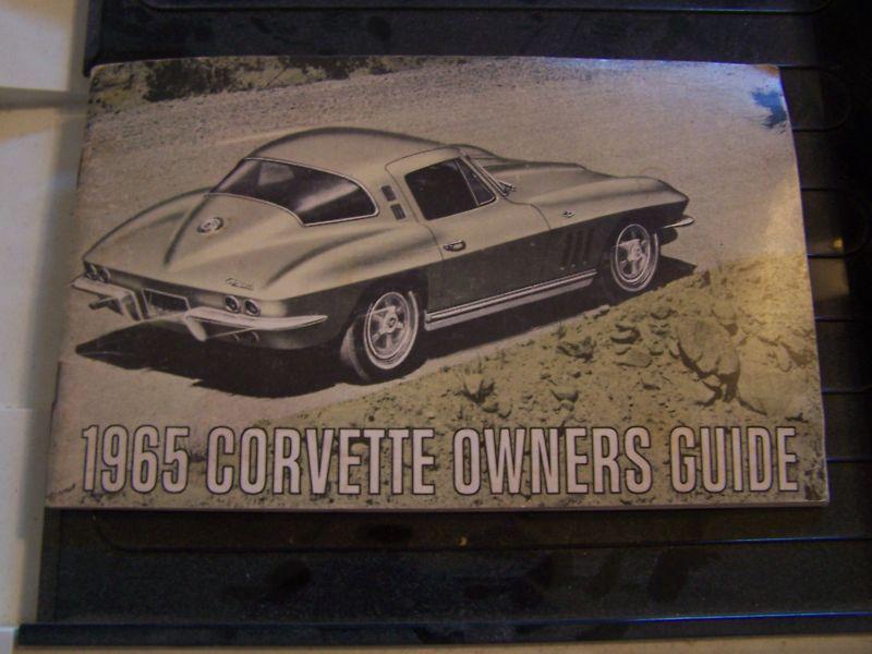 1965 corvette original owners guide-first edition