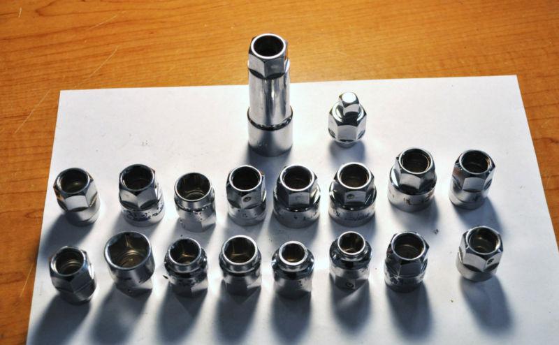 18 pc. shallow 6pt. socket set w/ 2 extension adapters