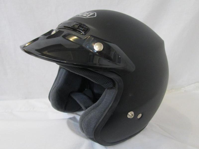 Shoei rj platinum-r open face motorcycle helmet matte black 3xl