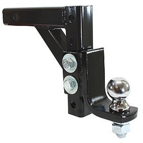 10" drop adjustable trailer black ball mount hitch tow