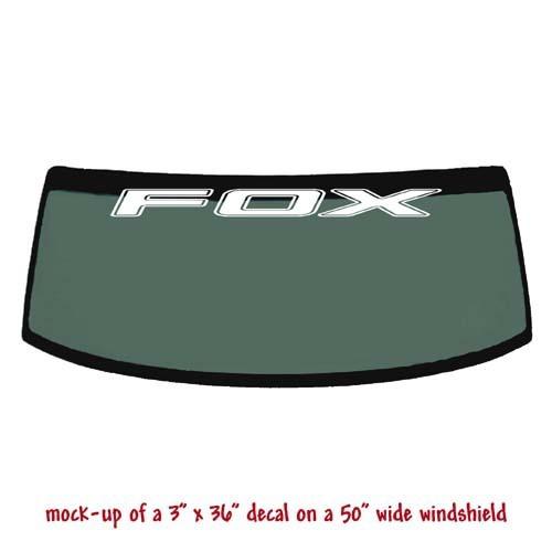 Fox -  windshield banner decal sticker v1