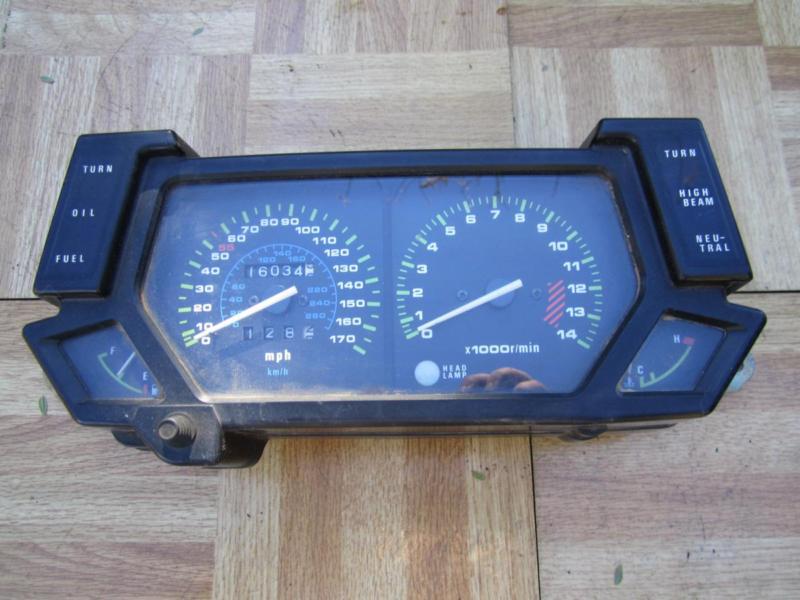 1990 kawasaki zx750 ninja zx 750 .. gauge cluster : speedo & tach