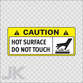 Decal sticker sign warning danger caution hot surface do not touch 0500 z4323