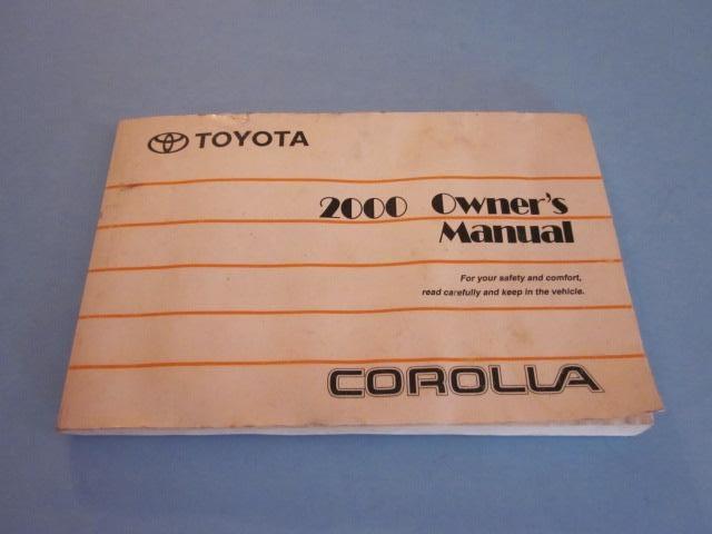 2000 toyota corolla factory owners manuals