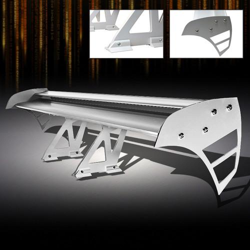 Light weight 52" type s spec jdm silver aluminum gt wing spoiler w/screw+stand