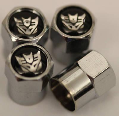 Transformers decepticons black tire valve caps sports turbo free shipping 