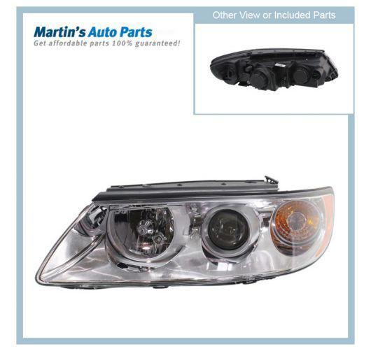 Hy2502145 clear lens new headlight lamp left hand halogen lh driver side
