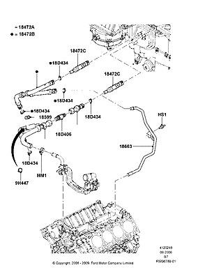 7l1z18472aa ford hose - heater water