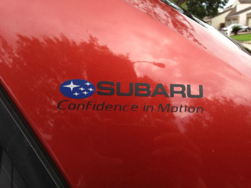Subaru confidence in motion 4.84" x 1"  car truck window vinyl decal sticker