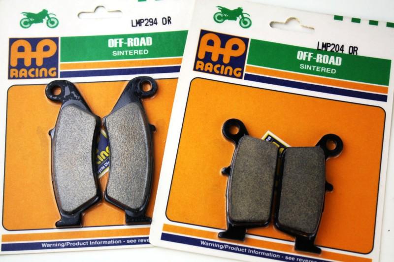 Front rear brake pads yz125 yz250 rm125 rm250 drz400 kx250 kx125 kx500 ap brakes