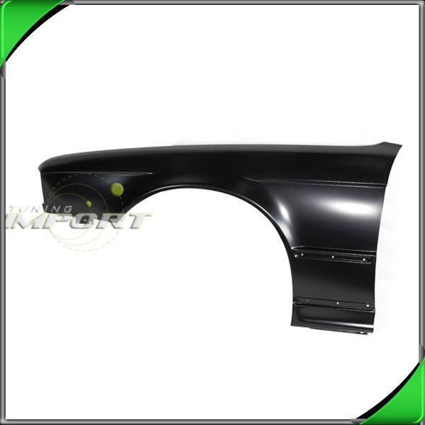 1989-1995 bmw e34 5-series left front fender primed black steel replacement lh