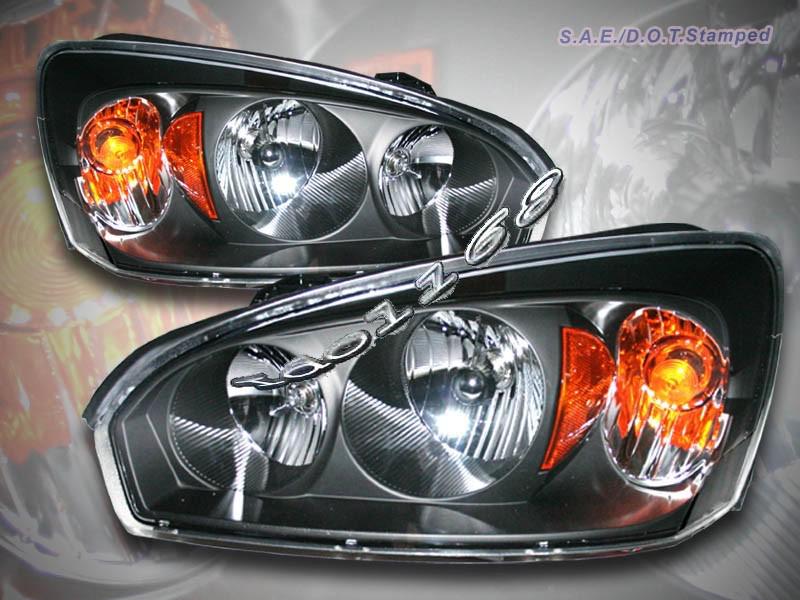 2004-2007 chevrolet malibu crystal black headlights lh rh head lamps assembly