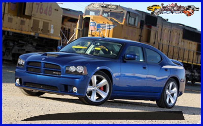 Dodge charger solid rear quarter spears decals fatory stripe 2006 2010