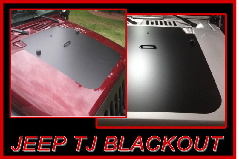 1997-2006 jeep tj hood blackout panel decals vinyl stripes factory stripe