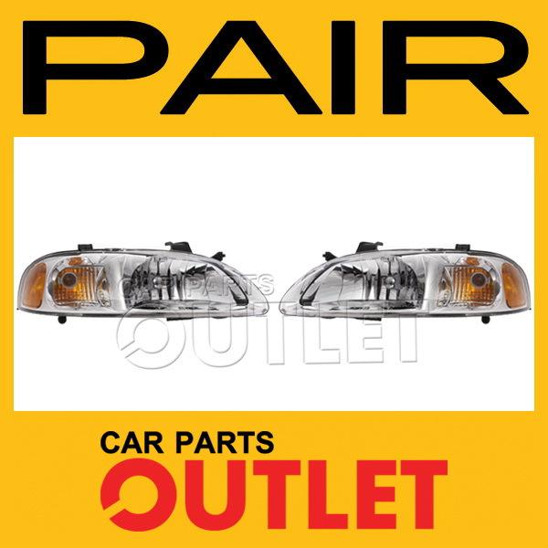 02-03 nissan sentra head light lamp pair l+r ca gxe new