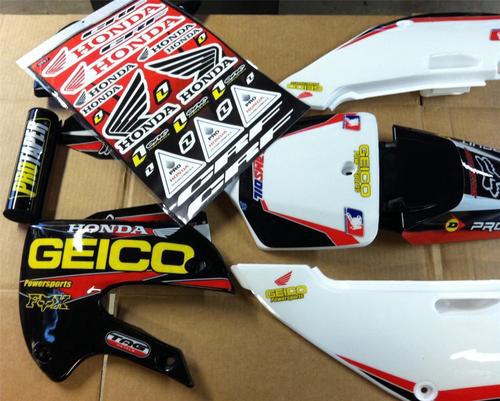 Klx 110 02-09 kx 65  02-12 geico honda kit black new 2013