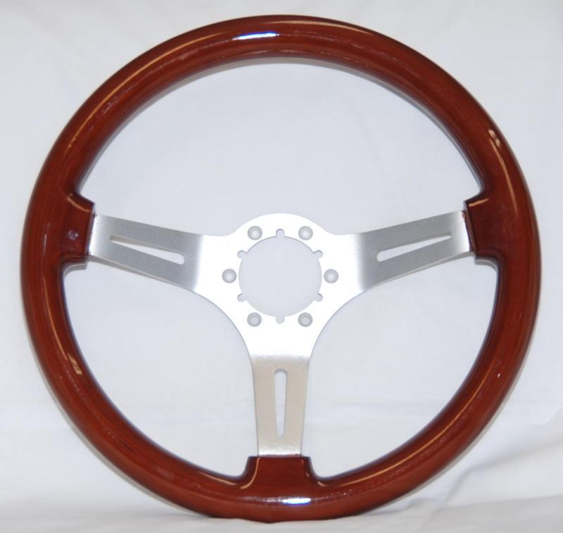 1963 - 82 corvette steering wheel wood brushed spokes