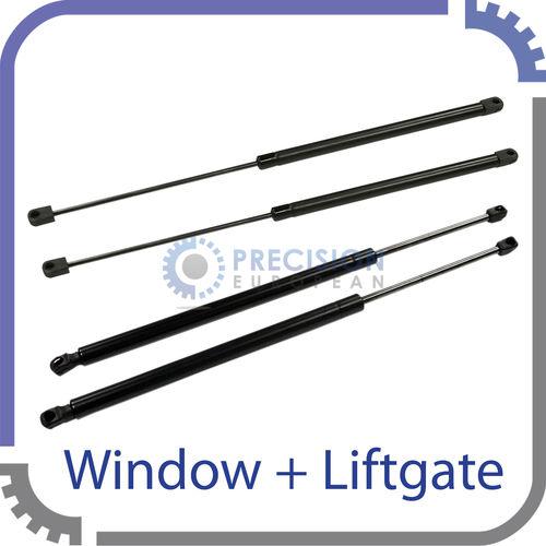 4pc - (2) tailgate & (2) rear window shocks - gmc chevy cadillac lift supports