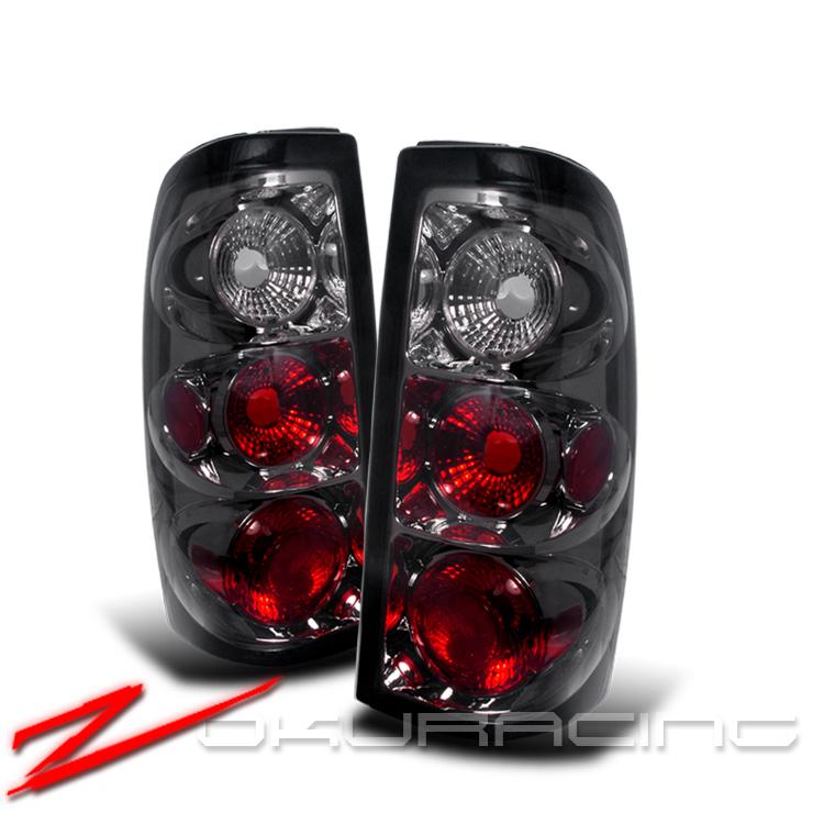 03-06 chevy silverado smoke tail lights lamps pair