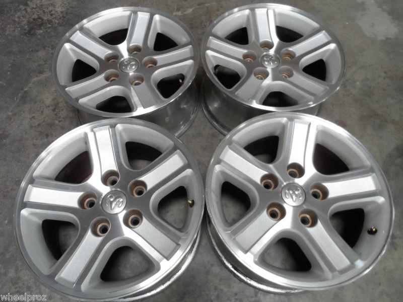 17" oem dodge dakota ram 1500 silver alloy wheels 5 lug 20 22