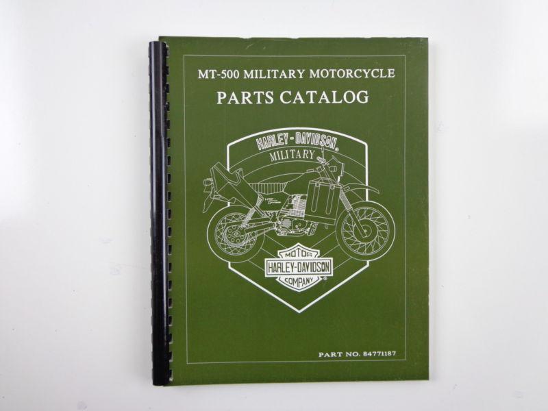 Harley davidson mt-500 miltary motorcycle parts catalog/manual 84771187