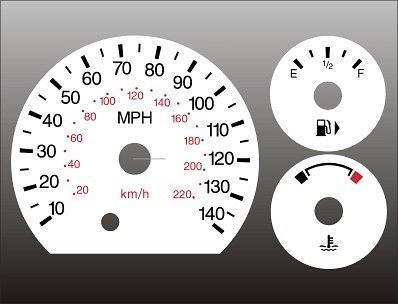 2006-2007 ford focus instrument cluster white face gauges 06-07