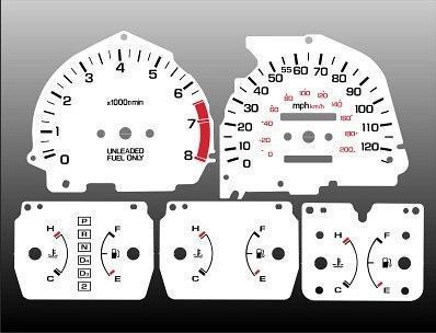 1988-1989 honda crx instrument cluster white face gauges 88-89 si