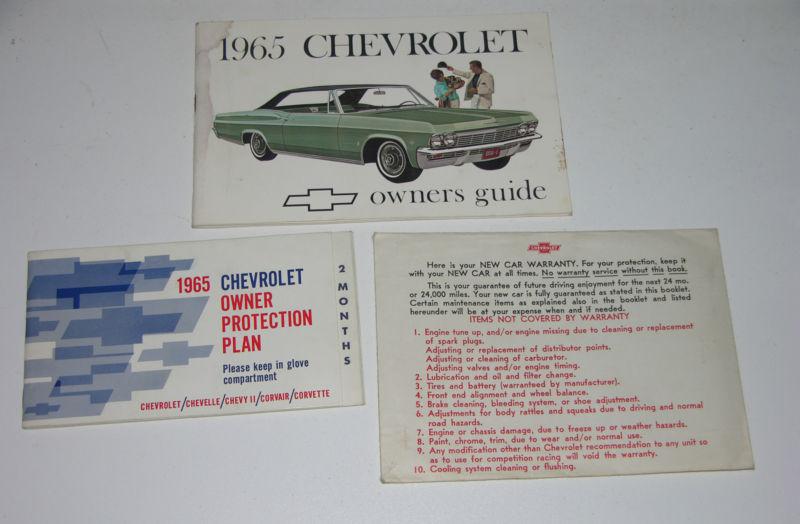 1965 chevrolet owner's manual -original   impala