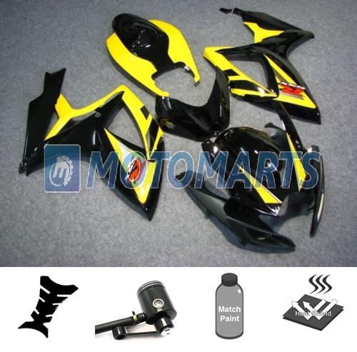 Bundle inj fairing w/ brake fluid pot for suzuki gsx r 600 750 k6 06 07 gsxr al