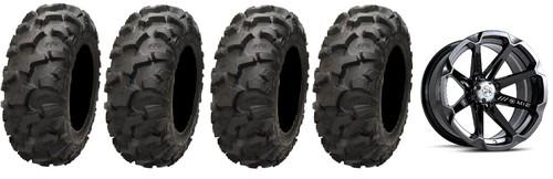 Msa black diesel 14" atv wheels 30" blackwater tires honda foreman rancher sra