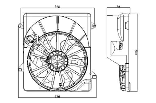 Replace ch3115159 - 08-11 jeep liberty dual fan assembly suv oe style part