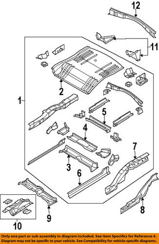 Chrysler oem 5054635aa floor & rails-rear-rear crossmember