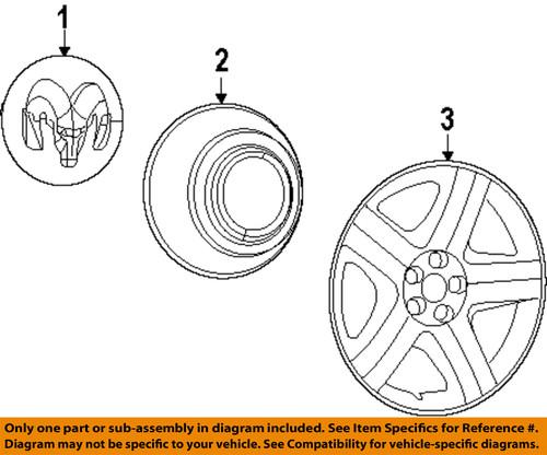 Mopar oem 4895432aa hub cap