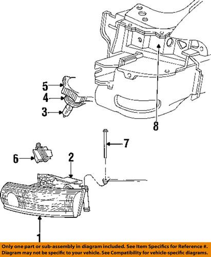 Mopar oem 4856562 lens & housing