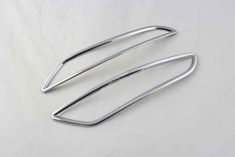 Set rear bumper chrome fog light trim rim lamp cover for vw golf mk6 2009-2013