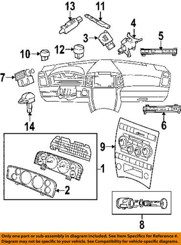 Jeep oem 55111010ak cluster & switches-heater control