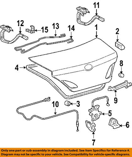 Toyota oem 64532ac050 trunk lid-torsion bar