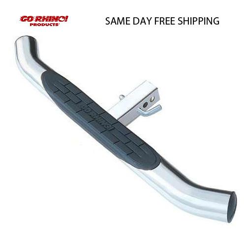 New go rhino 360c chrome hitch step rear trailer bumper guard 2" hitchstep 360 c