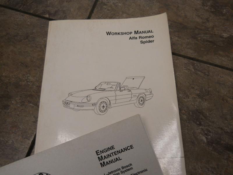 Alfa romeo spider factory workshop service manuals (3 books) 