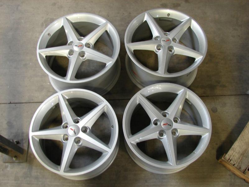 Set of 4 18" 19" corvette 5 spoke factory alloy wheels rims 