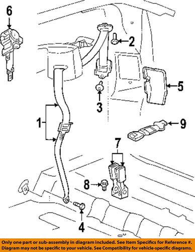 Mopar oem 5083695aa rear seat belts-extension