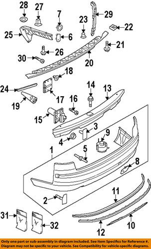 Audi oem 4e0807443a2zz rear bumper-cover molding