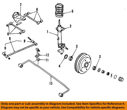 Nissan oem 551100z000 rear suspension-radius rod