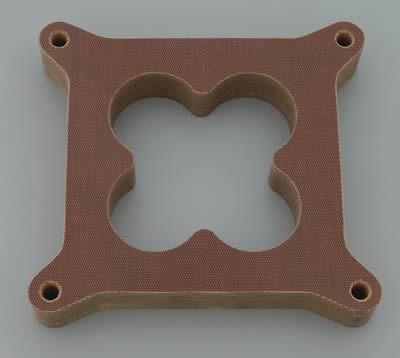 Dart carburetor spacer 4-bbl square bore 1" phenolic open cloverleaf pattern